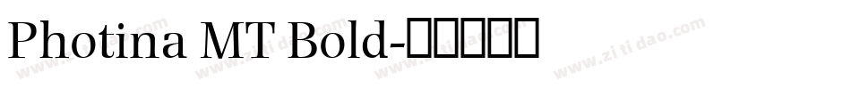 Photina MT Bold字体转换